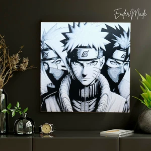 Naruto Poster - Ninja Wandbild - Hidden Leaf Ninja - selbstgemachte Anime Geschenkidee - Bild 1 von 8