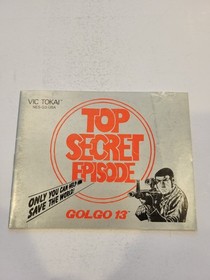 Nintendo NES Video Game Instruction Manual Top Secret Episode Golgo 13
