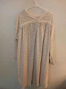 M Moments Nachthemd mit Blumenmuster 1X Langarm, Spitze, kuschelig, Lounge, Vintage - Bild 1 von 5