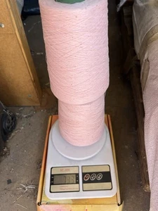 cotton with sequins yarn cone in pink (set of 2) (#539) - Picture 1 of 7