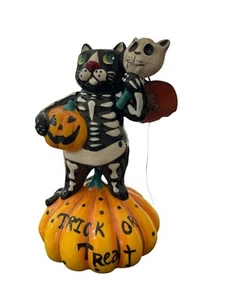 Halloween Blue Sky Clayworks Heather Goldminc Black Cat on Pumpkin NEW - Picture 1 of 5