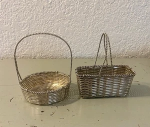 2er Set Mini Drahtkörbe handgewebt - Bild 1 von 6