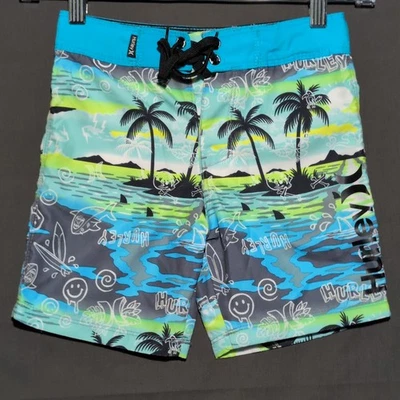 Bermuda Hurley Boardshorts Masculina 5 Doodle Estampa Total Azul Lazer - Imagem 1 de 2