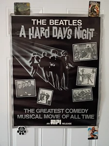 Beatles A Hard Days Night movie poster Video Cassette release 1984 22x28 - Picture 1 of 1