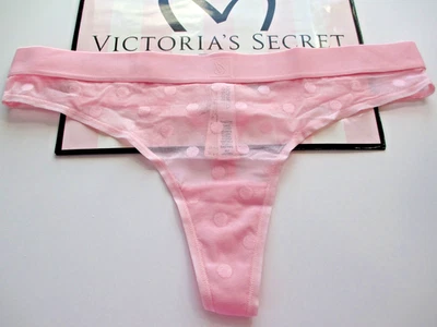 VICTORIA'S SECRET Tanga Panty VS Rosa Malla Punto S M L XL Bonita Flor Nueva con Etiquetas Foto 1 de 4