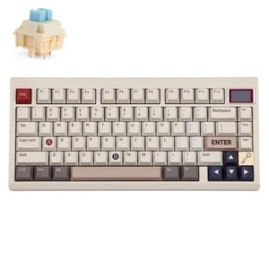 Epomaker TH80 Pro V2 75% Clavier de Jeu sans Fil, Blanc, QWERTU US, Budgerigar - Photo 1/16