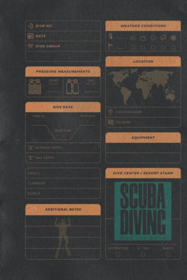Dive Log Book Scuba Diving: Hardcover & Hardback Scuba Diver Log Book - Cert... - Image 1 of 1