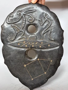 Estatua antigua de meteorito Fengshui bestia YuBi Yu Bi de 12,5"" de la cultura Hongshan de China - Imagen 1 de 7
