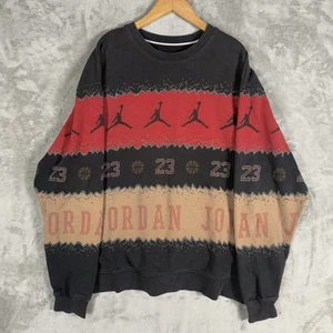 Jordan Nike Sweatshirt Crewneck Holiday Men’s XL Christmas Sweater - Picture 1 of 6