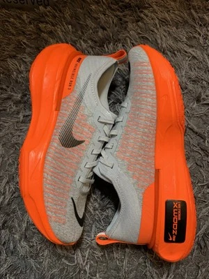 Nike Men’s 12 Invincible 3 Running Shoes Pure Platinum/Hyper Crimson DR2615-008 - Image 1 of 4