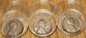 Vintage 1946, 1947, 1948 RARE Lincoln No Mint Mark Wheat Penny 3-Penny Set - Picture 1 of 1