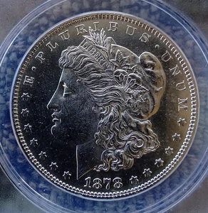 1878 P  Morgan Silver Dollar ANACS Graded AU 58 Condition. - Picture 1 of 4