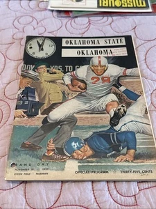 Oklahoma Sooners Oklahoma State Cowboys 1959 programa de fútbol Norman OU OSU - Imagen 1 de 24