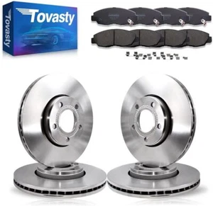 Front & Rear Rotors + Brake Pads for Ford Explorer Flex Taurus Lincoln MKT MKS - Picture 1 of 6