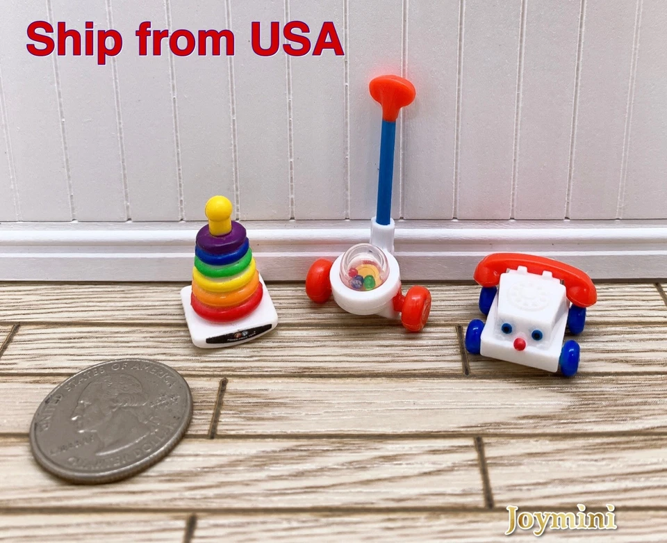 Juego de juguetes telefónicos apilables arco iris popper maíz bebé niño miniatura casa de muñecas 3 piezas Foto 1 de 4