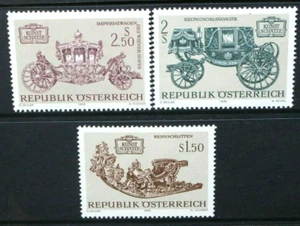 AUSTRIA 1972 Art Treasures: Carriages from Coach House. Set of 3 MNH SG1651/1653 - Picture 1 of 1
