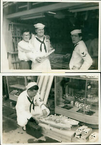 June 13 1952 Korean War USS Jenkins DD-447 Japan Photo ID'd sailors on fantail