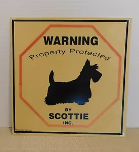Insegna Vintage ~ ATTENZIONE Proprietà Protetta da Scottie inc. ~ Copyright 1995, RiSo - Foto 1 di 3