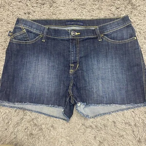Pantaloncini jeans Rock & Republic donna 16 denim blu effetto invecchiato carini sexy taglio W35 - Foto 1 di 24
