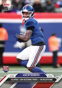Tarjeta de fútbol americano Malik Nabers - 2024 Topps NOW® 18 NFL NY Giants *LIQUIDACIÓN* - Imagen 1 de 2