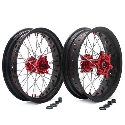 17" Supermoto Felgen Radsatz Radnabe für Honda CRF250R 2014-2024 CRF450R 13-24 - Bild 1 von 4