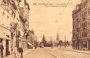 Belgique - LAEKEN (Bruxelles) Rue Léopold Ier et Place Communale - Tram - Picture 1 of 2