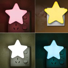 LED Star Night Light Plug In Lamp Toilet Bedroom Lighting Decor
