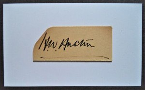 AUSTIN H. W BUNNY 1933-35 DAVIS CUP WINNER ORIGINAL VINTAGE INK TENNIS AUTOGRAPH