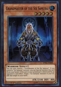 Yugioh Grandmaster of the Six Samurai SPWA-EN009 Súper Raro 1ª Edición - Casi Nuevo - Imagen 1 de 2