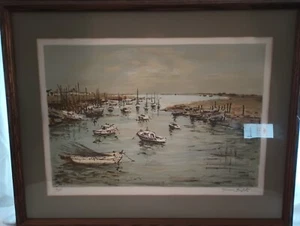 Maurice Buffet Print Lithograph, Signed And Numbered #121/275 W/COA Framed - Picture 1 of 5
