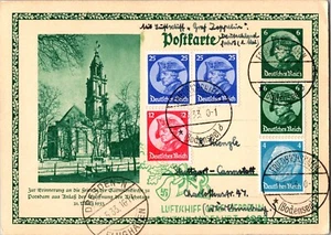 1933 Germany Stuttgart Graf Zeppelin LZ 127 Deutchland Flight Cover to Dresden - Picture 1 of 2