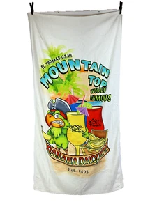 Vintage Frottee Strandtuch St. Thomas Virgin Islands Mountain Top Banana Daiquiri - Bild 1 von 5