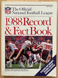1988 NFL NATIONAL FOOTBALL LEAGUE RECORD & FACT BOOK DOUG WILLIAMS REDSKINS MVP