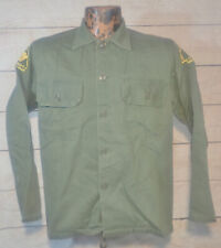 Unique Vtg OG107 Cotton Green Fatigue Shirt M San Bernardino California Sheriff