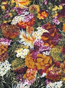 Hobby Lobby Cotton Fabric Autumn Color Tropical Forest 3 Yards Printed in Japan - Picture 1 of 4
