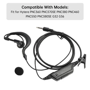 Hytera PNC380-T35 Earhook Headset For Hytera PNC360 PNC370SE PNC380 PNC460 G32 - Photo 1/12