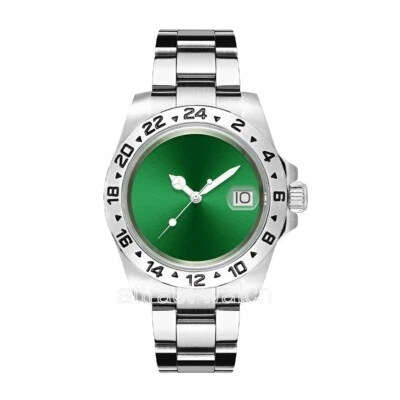 Parnis 40mm Automatic Mechanical Sapphire Glass Men Wristwatch Solid Color Dial - Image 1 of 4