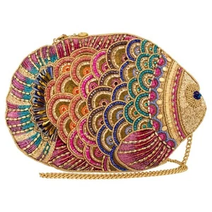 Mary Frances Rainbow Fish Hand-Beaded Crossbody Handtasche - Bild 1 von 12