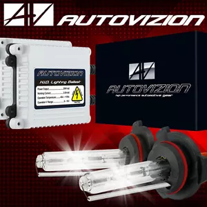 AUTOVIZION Slim HID Kit Xenon Headlight Conversion Light Bulb Ballast Hi/Low Fog - Picture 1 of 12