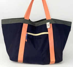 NWT Victoria's Secret PINK Weekender Tote Color Block XL Canvas Beach Vaca Bag - Picture 1 of 9