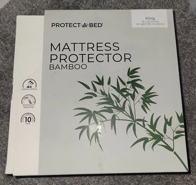 NUEVO Protect-A-Bed Bambú Hipoalergénico Impermeable Colchón Almohadilla Protector King Foto 1 de 4