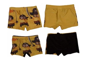 Traje de baño Minions pantalón de baño niños niños amarillo y negro NUEVO E1-21 - Imagen 1 de 1
