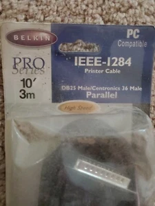 10FT DB25 25-Pin Parallel Male to CN36 Centronics Male IEEE 1284 Printer Cable - Picture 1 of 2
