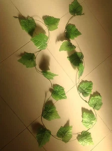 Wedding Events Decoration 8 x Artificial Ivy hanging/grape leaves leaf vine's - Picture 1 of 2