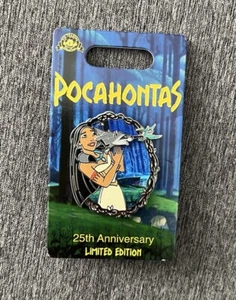 DISNEY STORE POCAHONTAS W/ MEEKO AND FLIT 25TH ANNIVERSARY LIMITED EDITION PIN - Picture 1 of 6