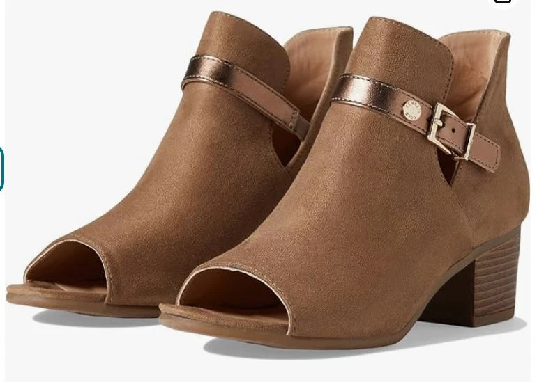 Botines Kenneth Cole New York Niñas Niños Logo Layla Tacón Taupe Nuevos en Caja $48 Foto 1 de 4