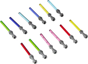 ☀️NUEVOS Sables de Luz Lego Star Wars Lote de 12 Empuñaduras Gris Varios Colores - Imagen 1 de 2