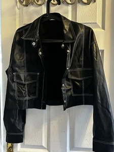 Bershka Women's Leather Jacket - Picture 1 of 3