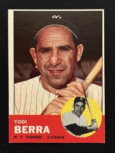 1963 TOPPS YOGI BERRA #340 VINTAGE BASEBALL CARD - HOF - EX - NEW YORK YANKEES - Picture 1 of 2