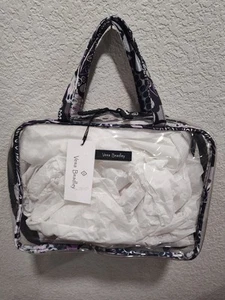 Vera Bradley Cosmetic Organizer Clear Travel Case NWT - Picture 1 of 4